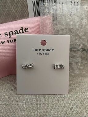Kate Spade Bow Silver Studs BRAND NEW